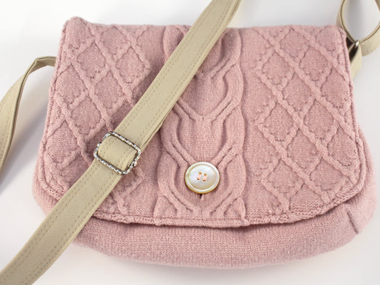 Crossbody Cable Knit Sweater Purse