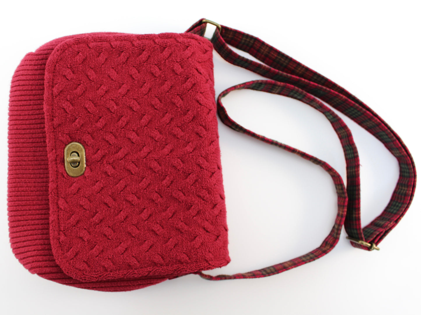 Crossbody Cable Knit Sweater Purse