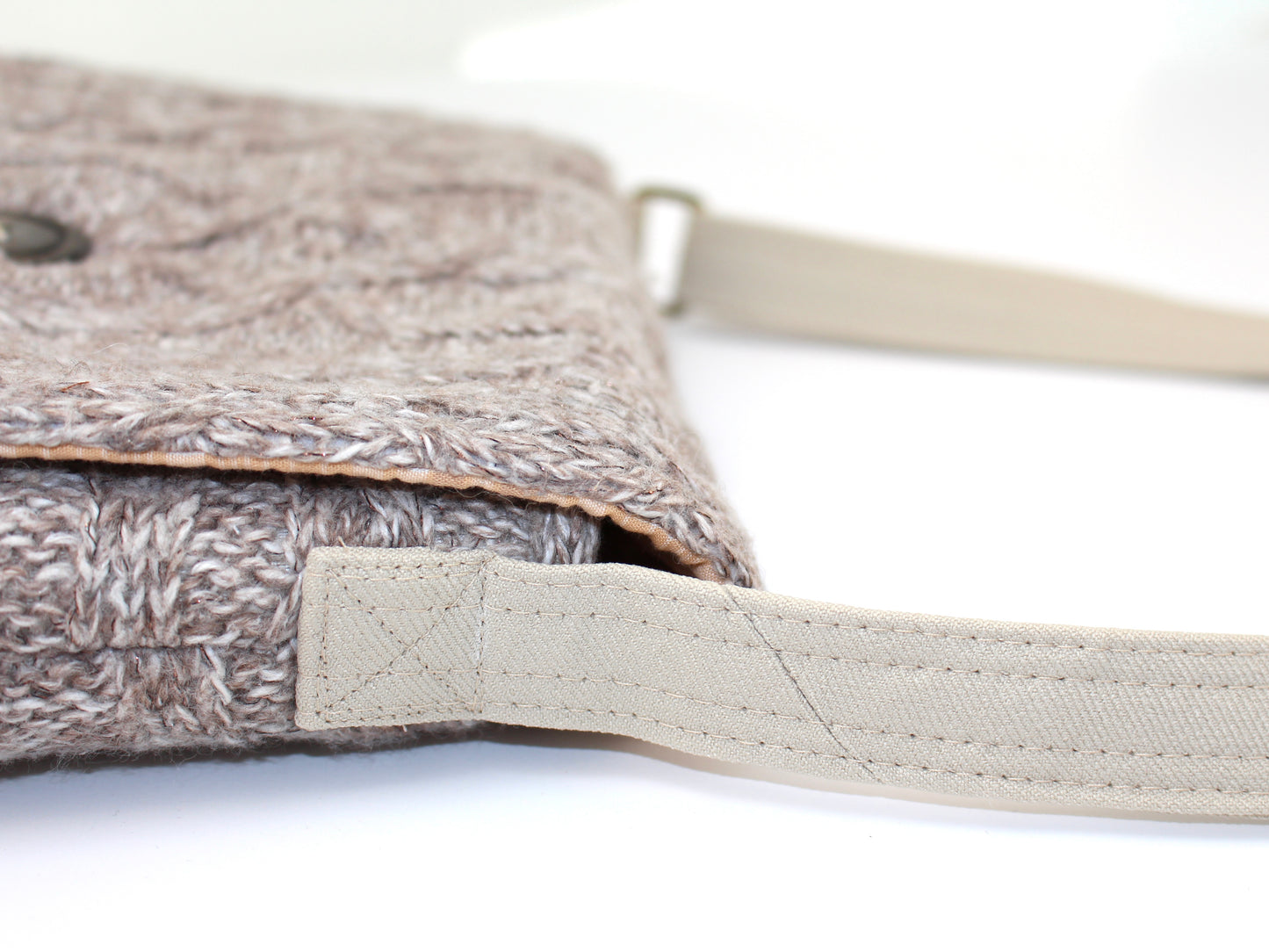 Crossbody Cable Knit Sweater Purse