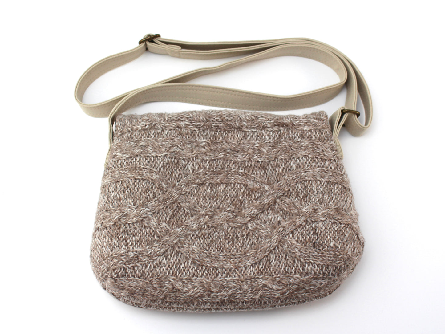 Crossbody Cable Knit Sweater Purse