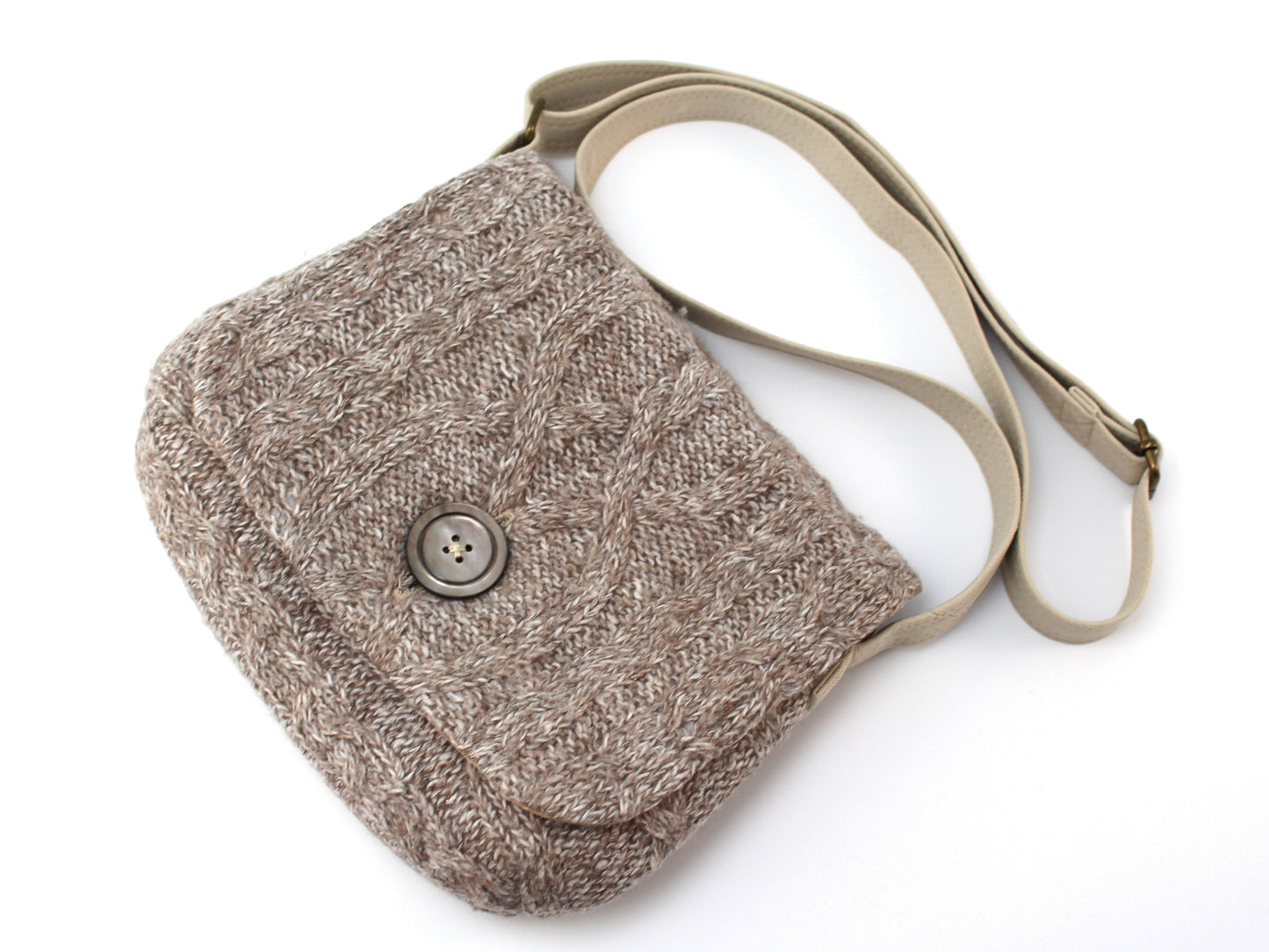 Crossbody Cable Knit Sweater Purse