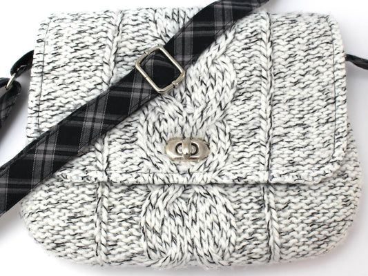 Crossbody Cable Knit Sweater Purse