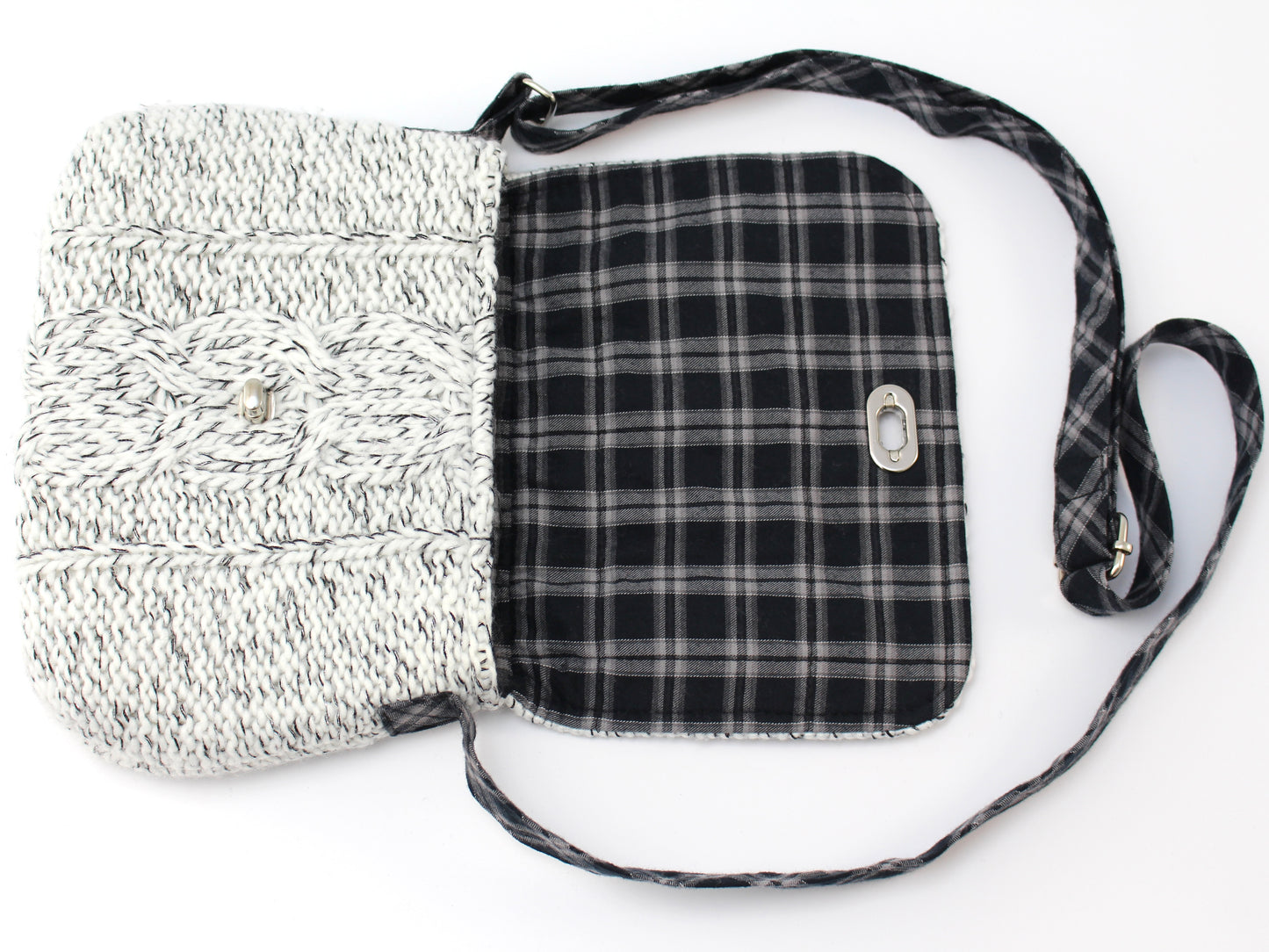 Crossbody Cable Knit Sweater Purse