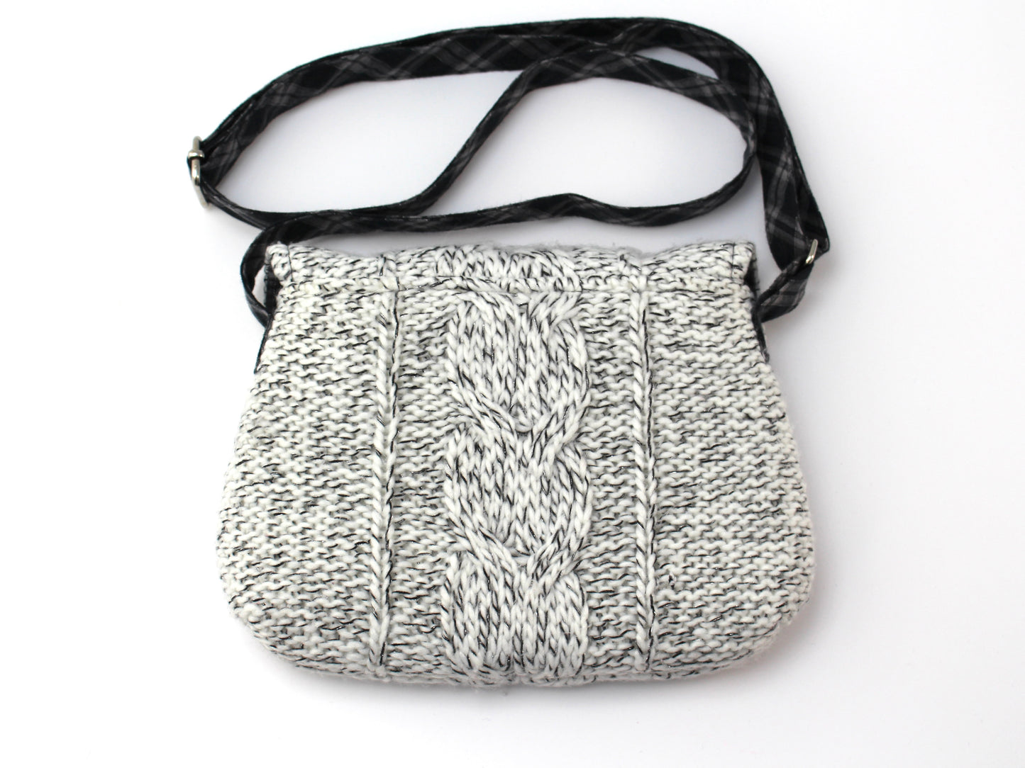 Crossbody Cable Knit Sweater Purse