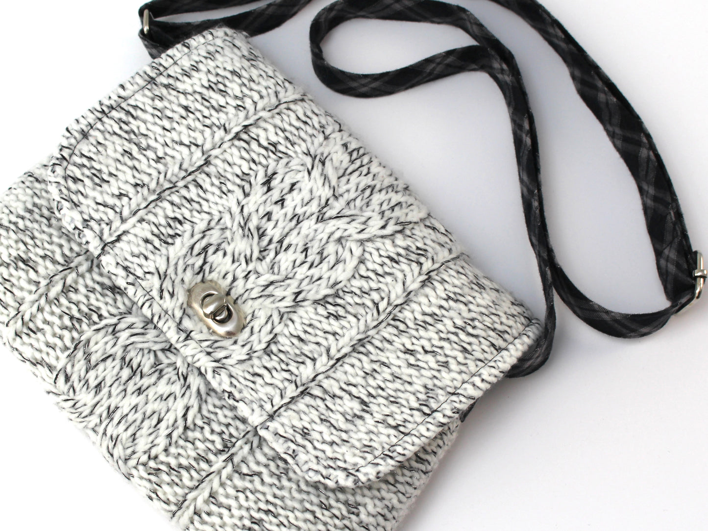 Crossbody Cable Knit Sweater Purse