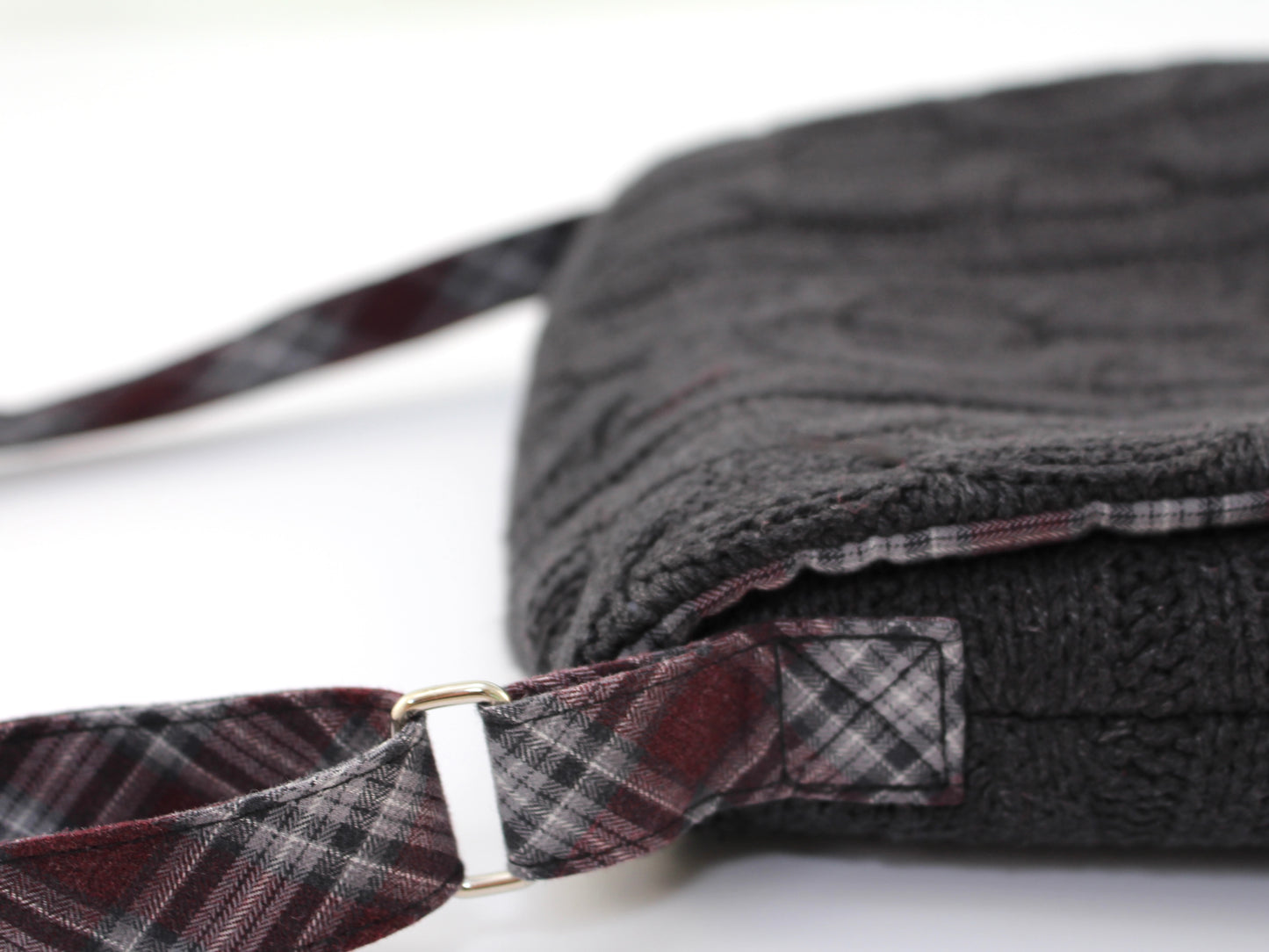 Crossbody Cable Knit Sweater Purse