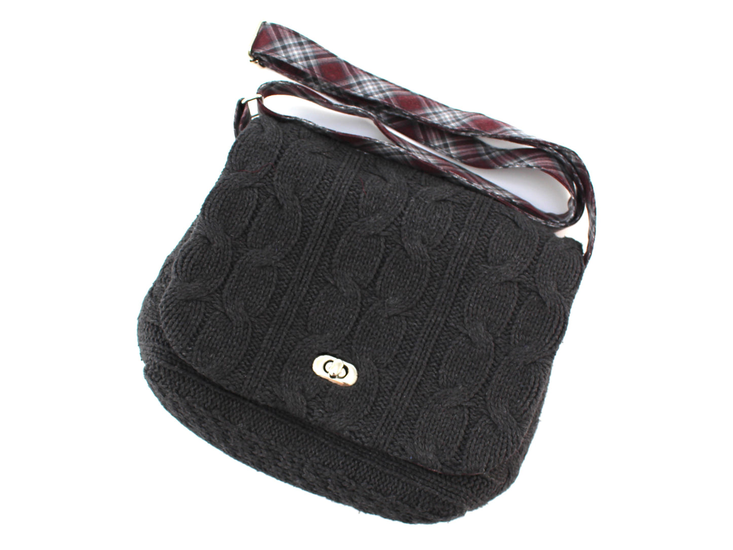 Crossbody Cable Knit Sweater Purse