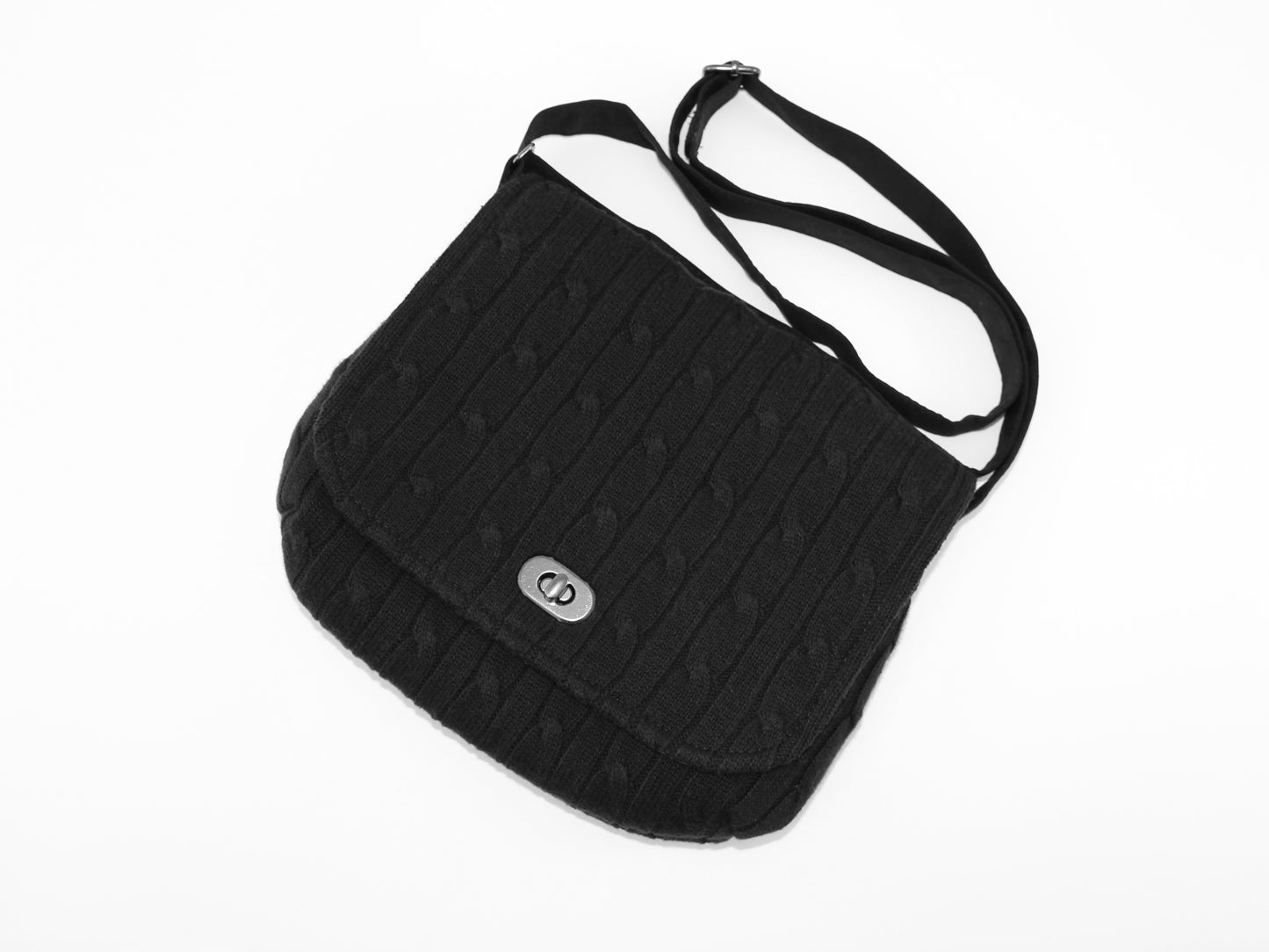 Crossbody Cable Knit Sweater Purse