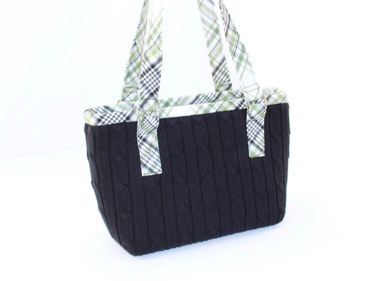 Cable Knit Sweater Shoulder Bag