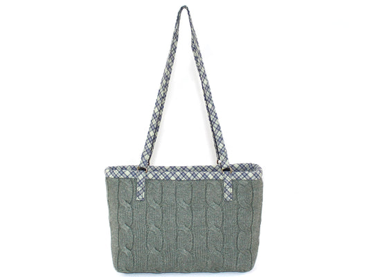 Cable Knit Sweater Shoulder Bag