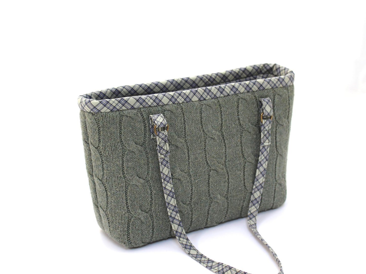 Cable Knit Sweater Shoulder Bag