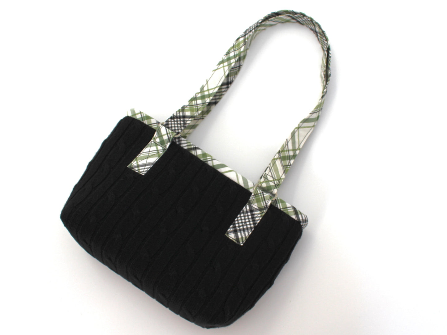 Cable Knit Sweater Shoulder Bag