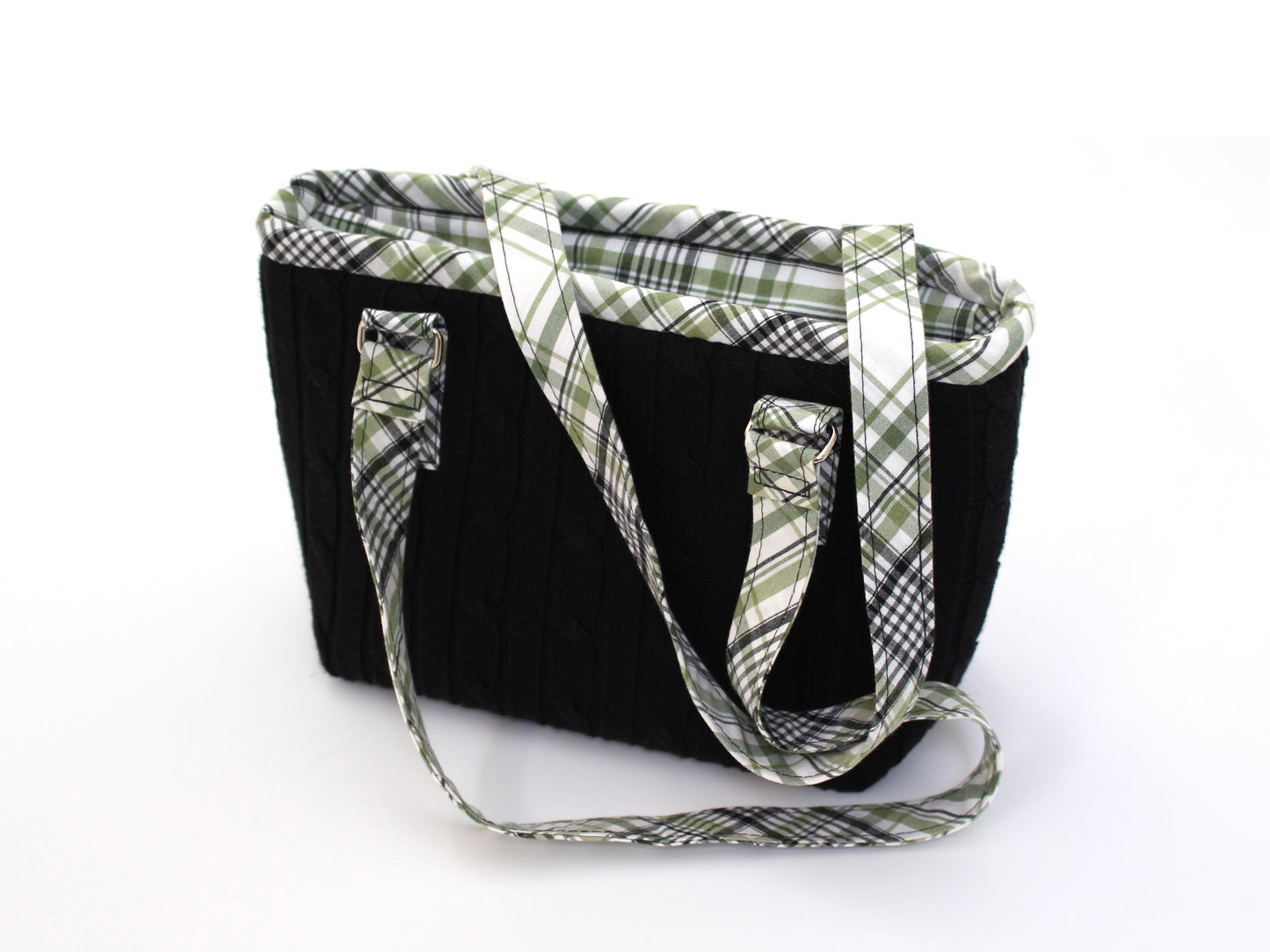 Cable Knit Sweater Shoulder Bag