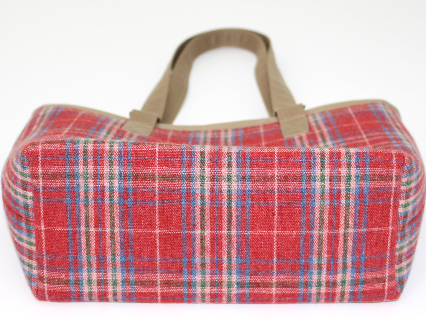 Wool Plaid Shoulder Bag