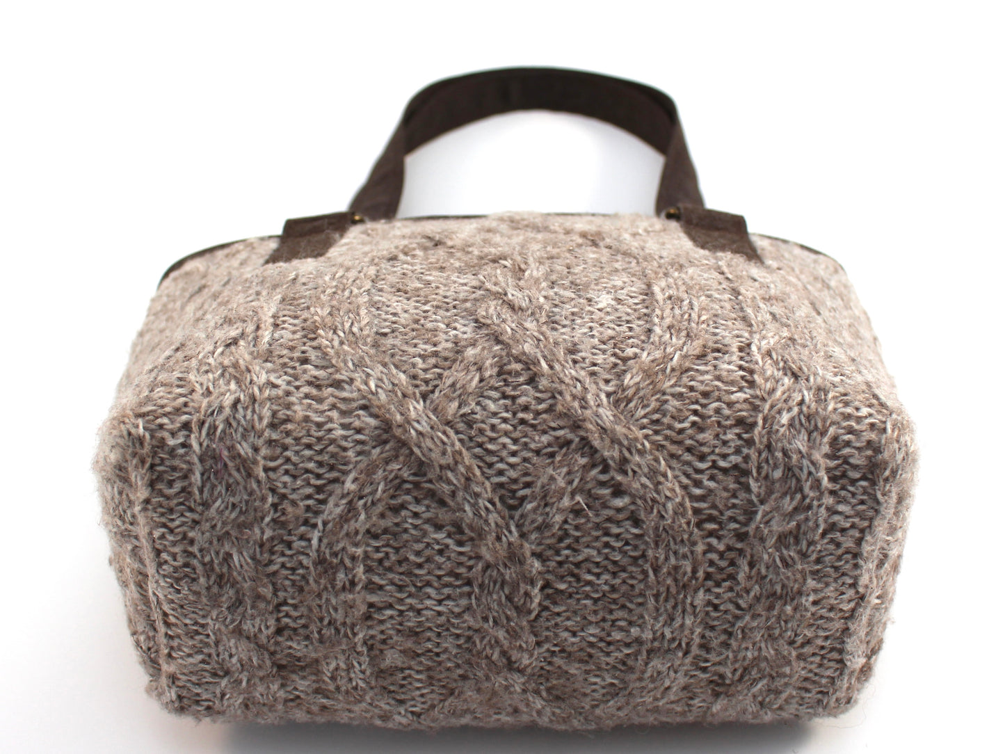 Cable Knit Sweater Shoulder Bag