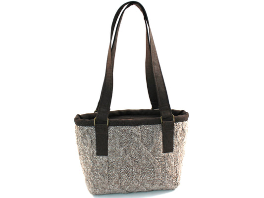 Cable Knit Sweater Shoulder Bag