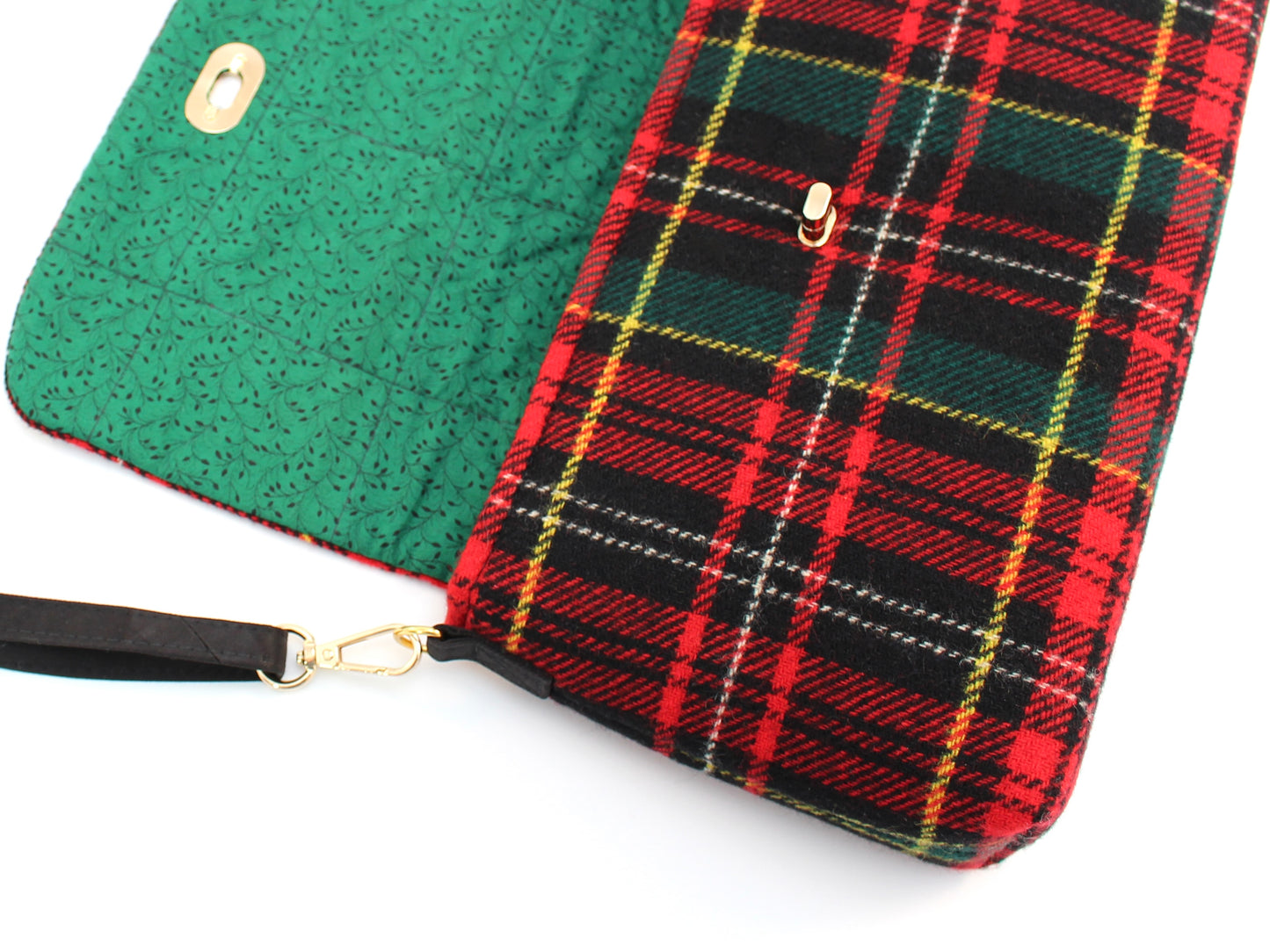 Wool Plaid Crossbody Bag