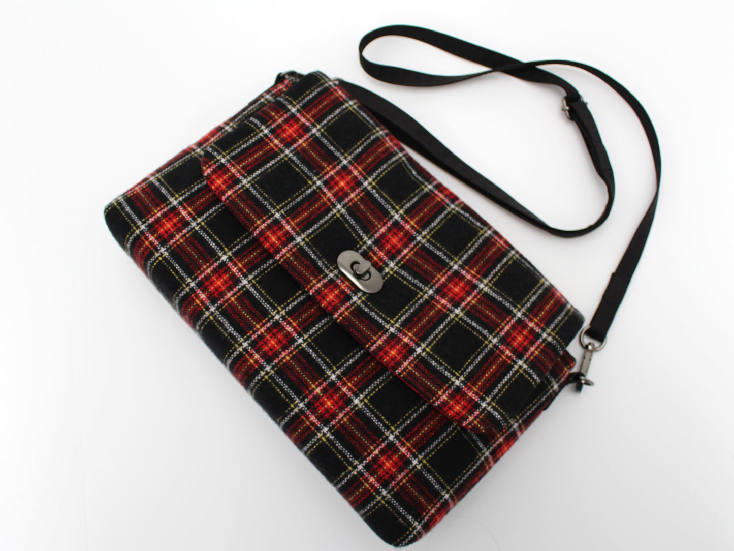 Wool Plaid Crossbody Bag
