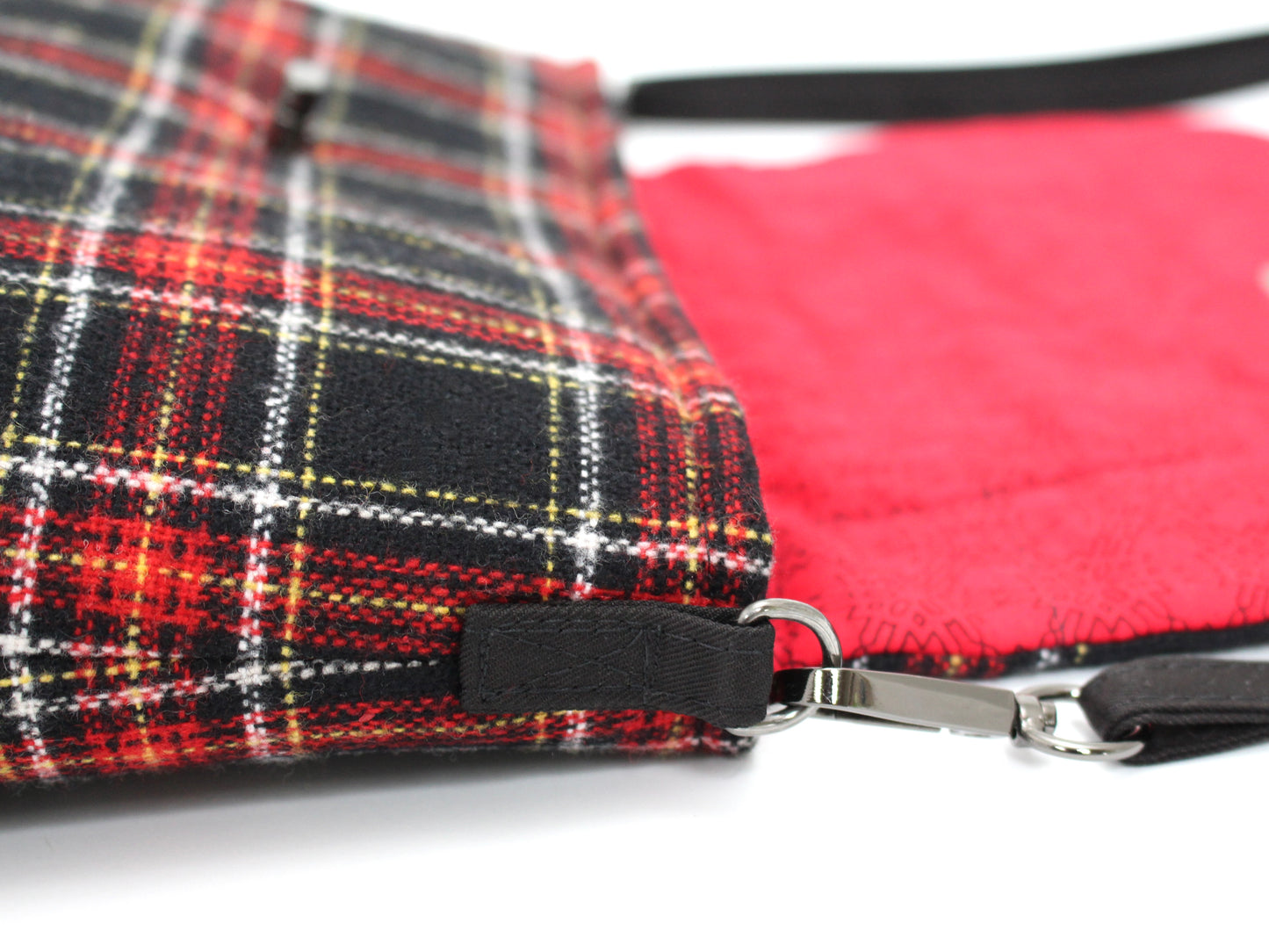 Wool Plaid Crossbody Bag