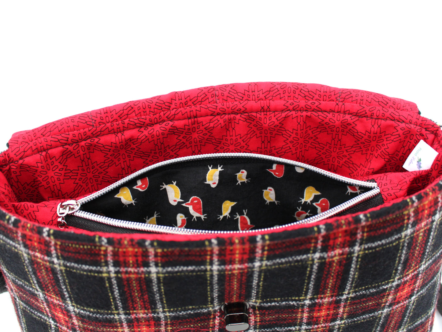 Wool Plaid Crossbody Bag