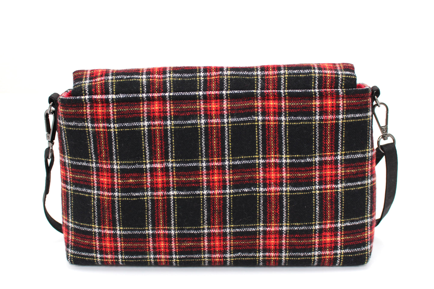 Wool Plaid Crossbody Bag