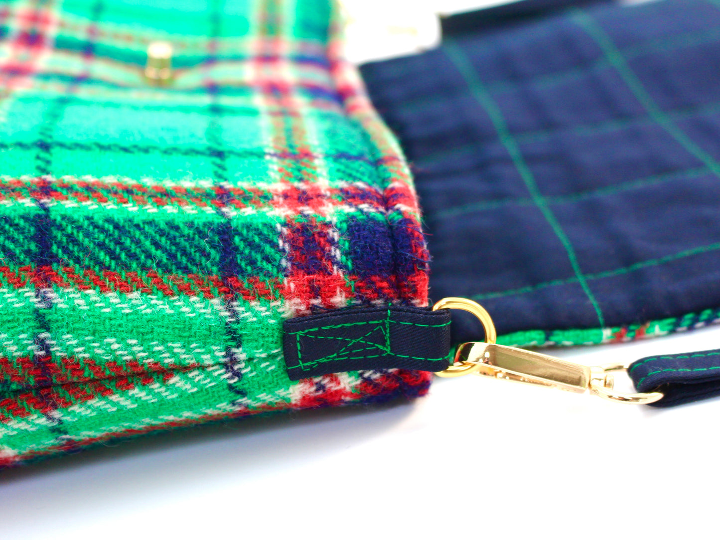 Wool Plaid Crossbody Bag