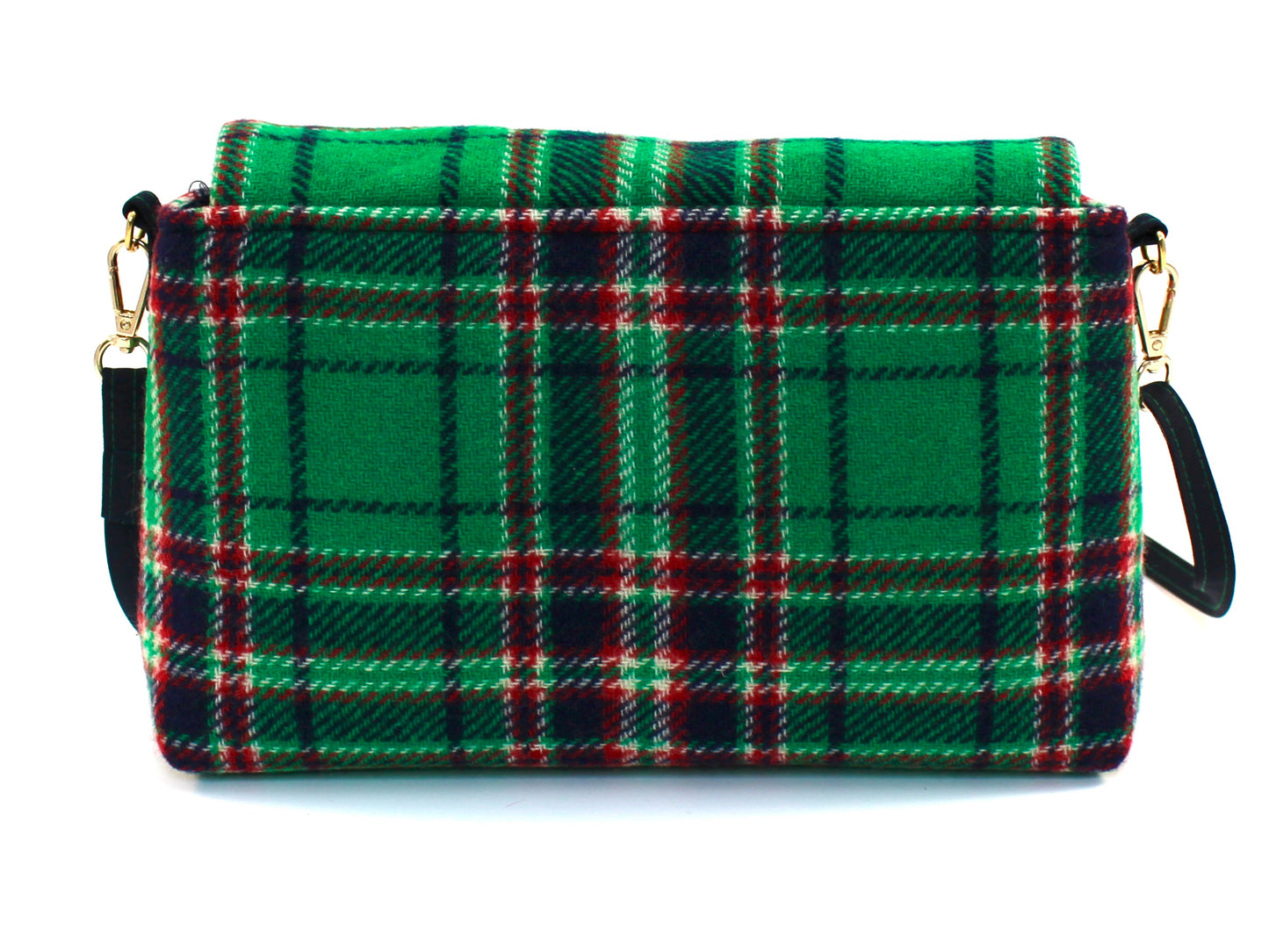 Wool Plaid Crossbody Bag