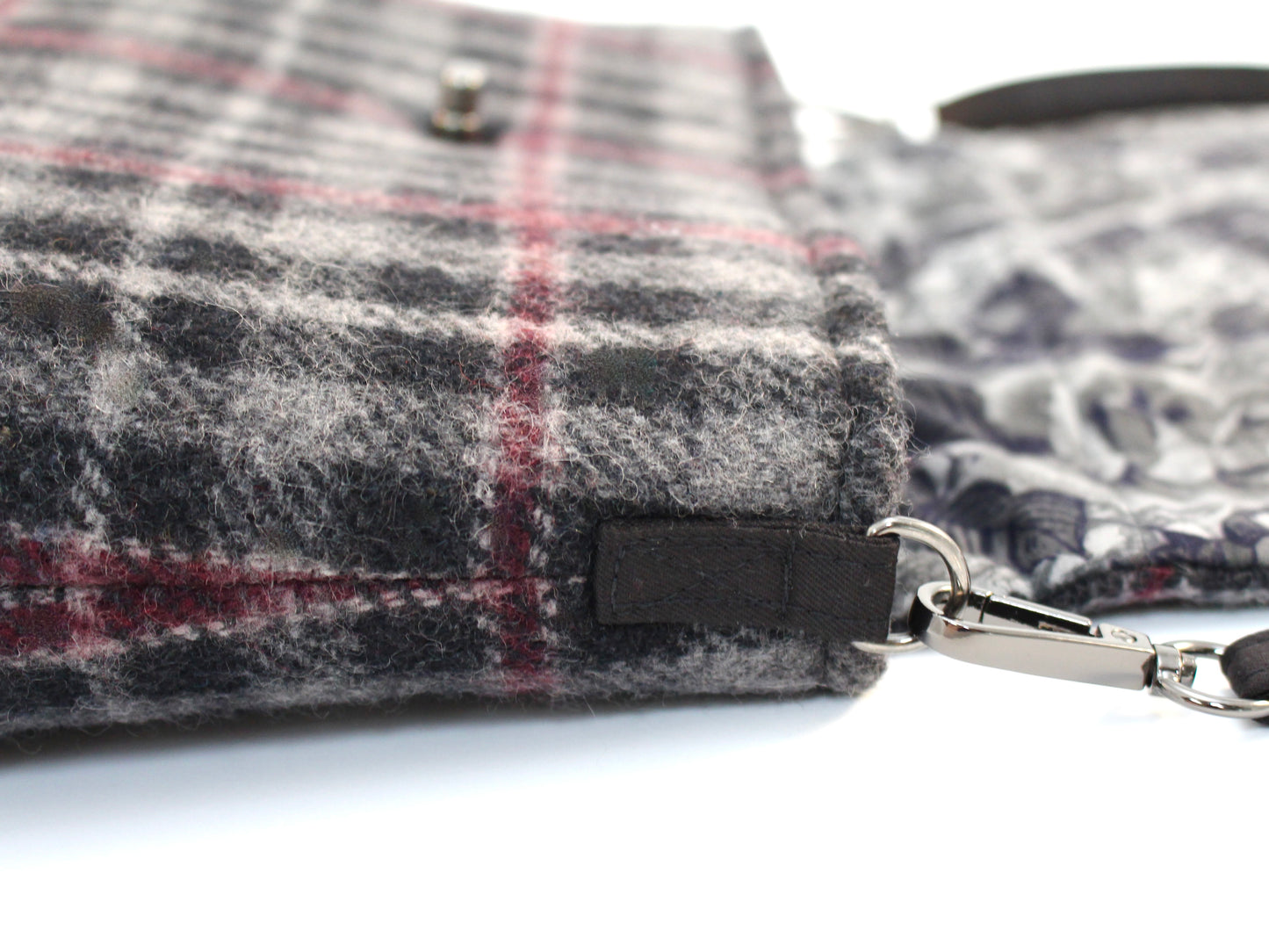 Wool Plaid Crossbody Bag