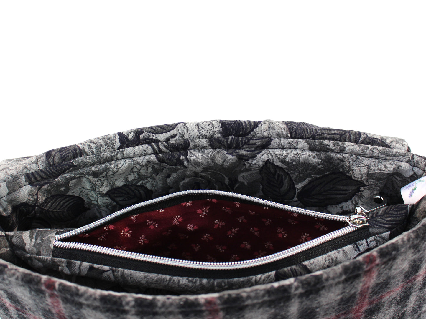 Wool Plaid Crossbody Bag