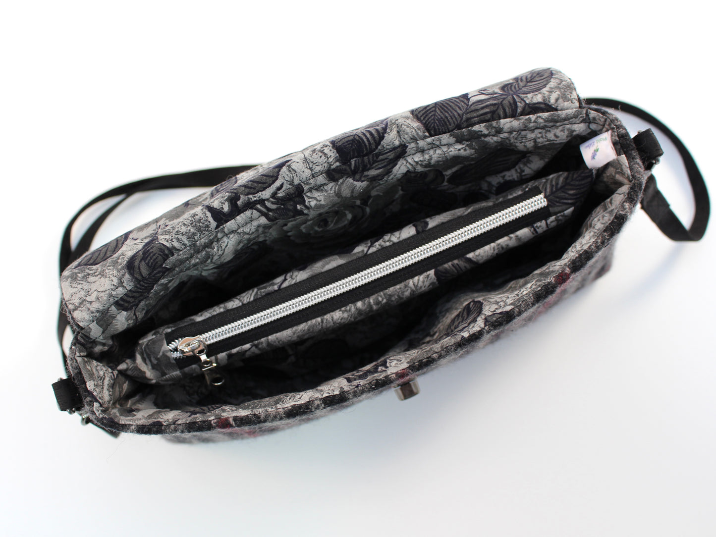 Wool Plaid Crossbody Bag