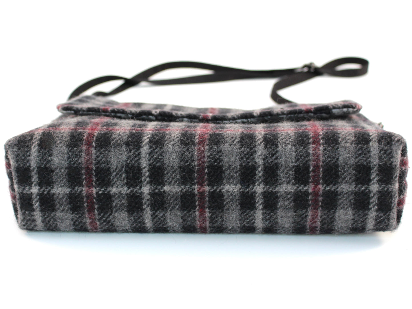 Wool Plaid Crossbody Bag