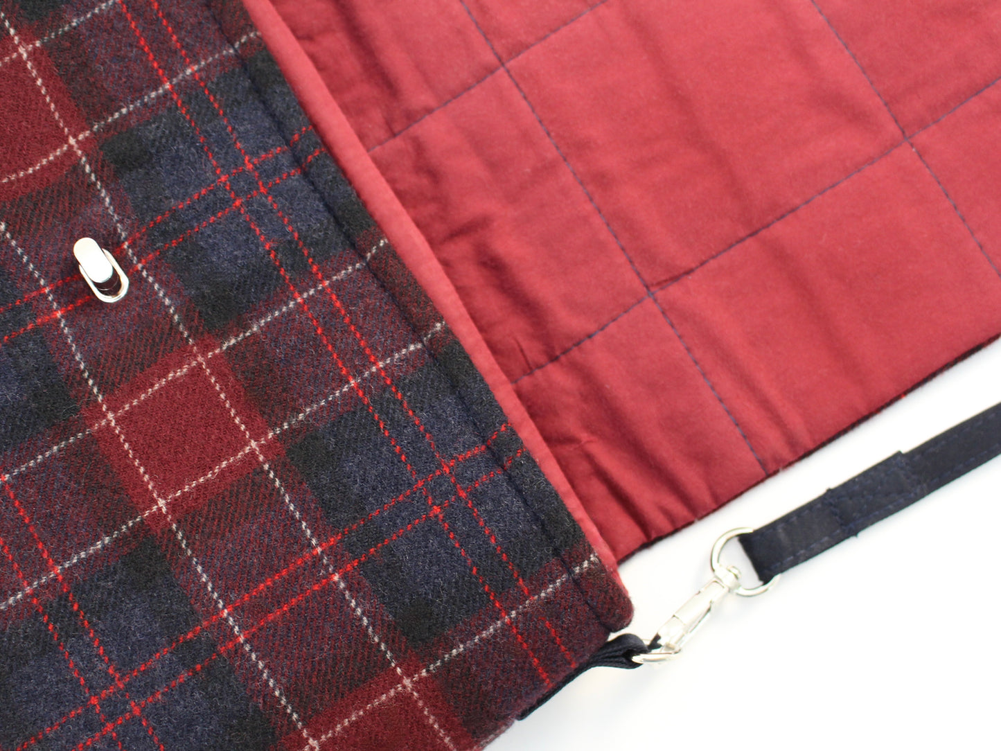 Wool Plaid Crossbody Bag