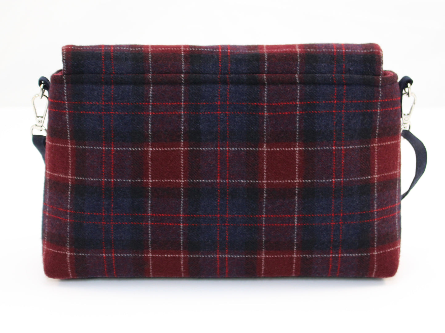 Wool Plaid Crossbody Bag
