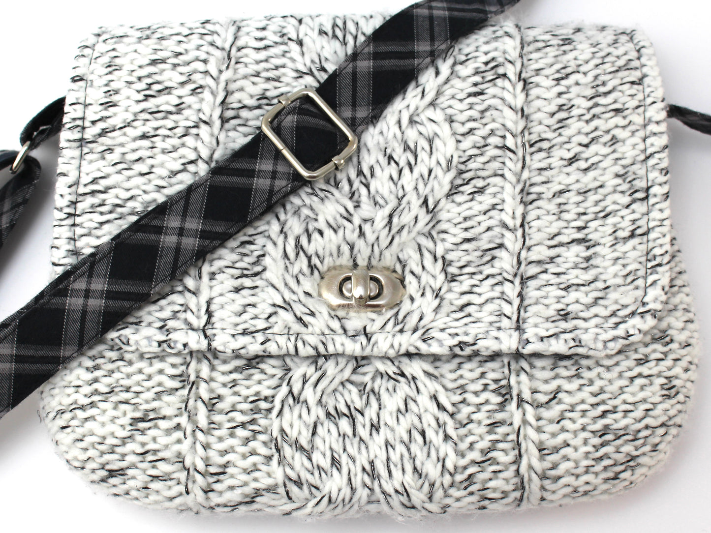 Crossbody Cable Knit Sweater Purse