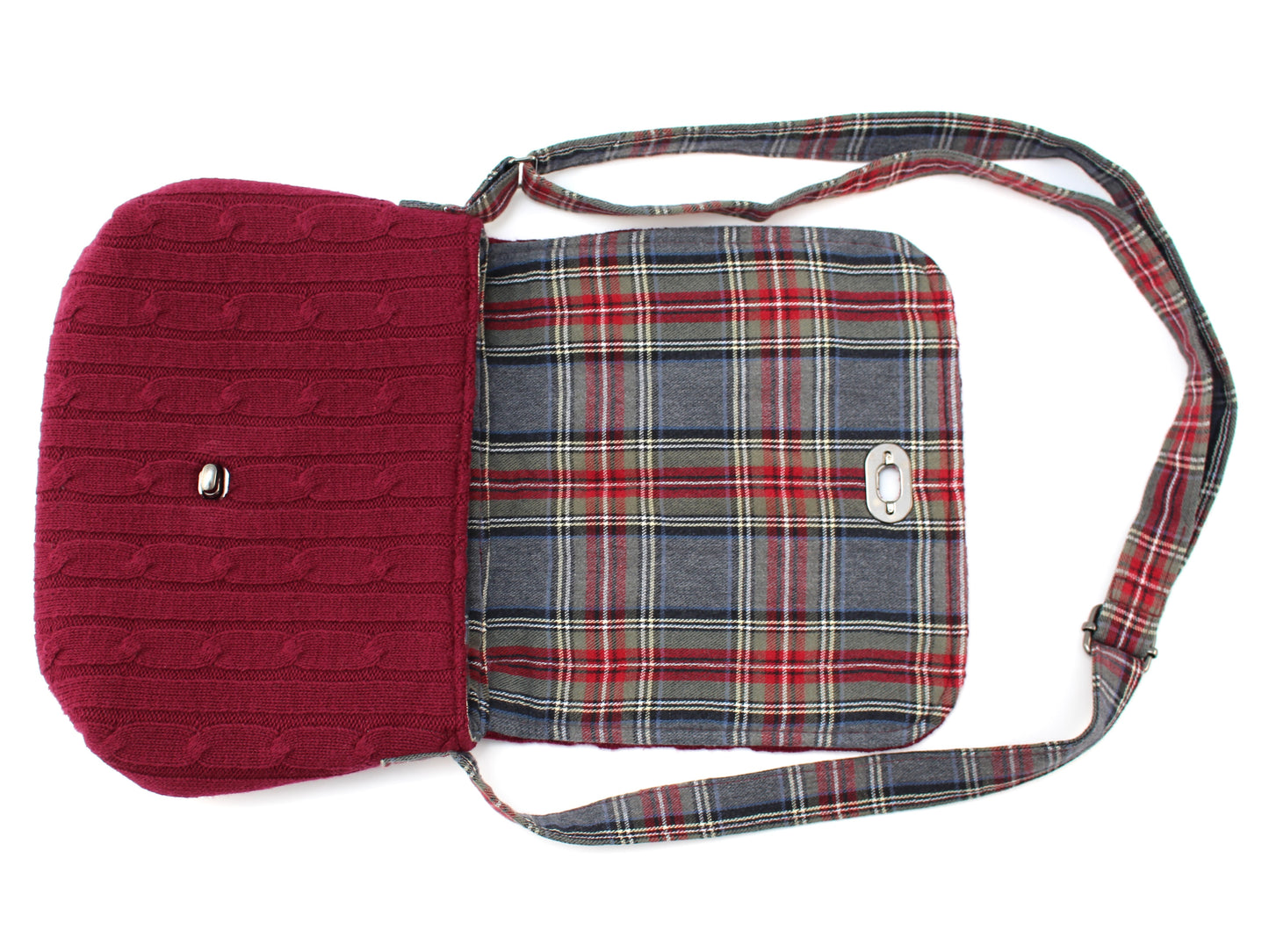 Crossbody Cable Knit Sweater Purse