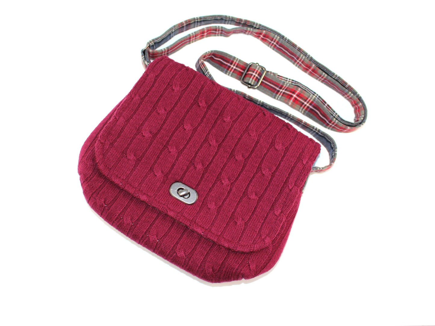 Crossbody Cable Knit Sweater Purse