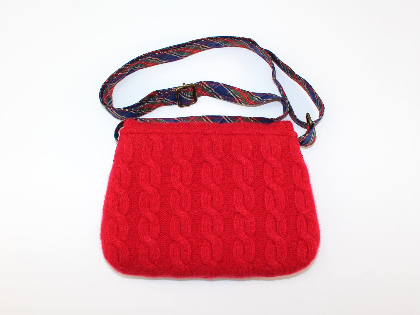 Crossbody Lambswool Cable Sweater Purse