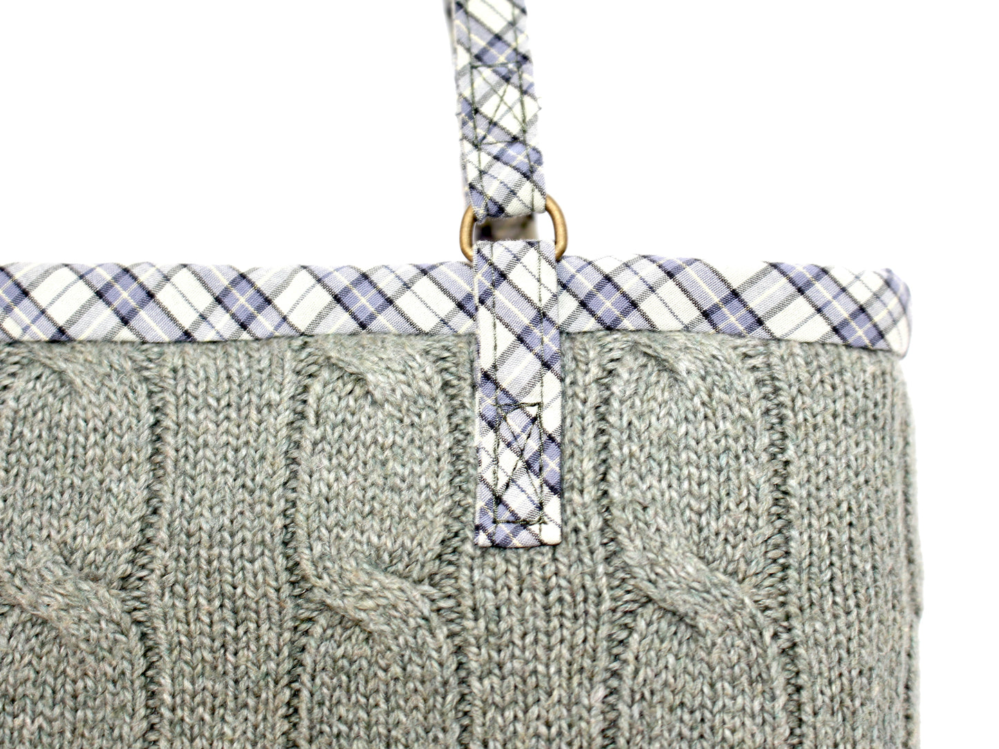 Cable Knit Sweater Shoulder Bag
