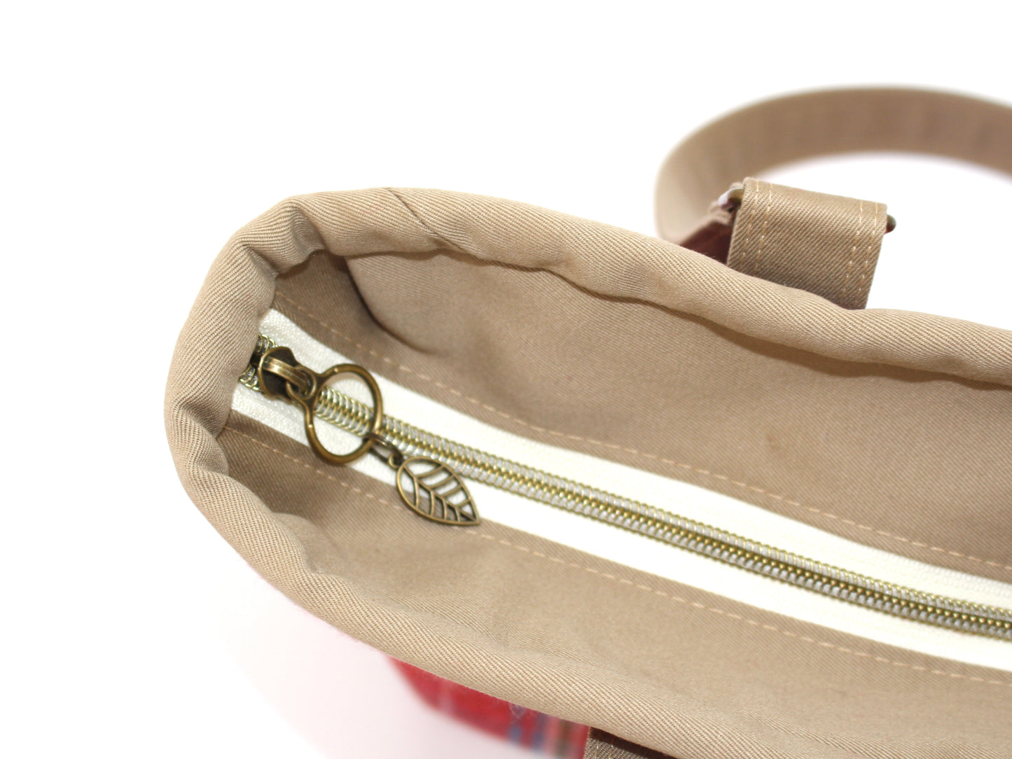 Wool Plaid Shoulder Bag